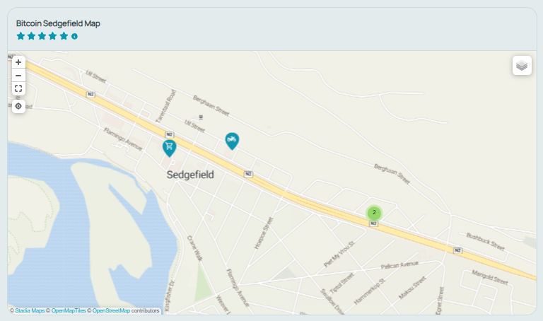 Bitcoin Sedgefield map